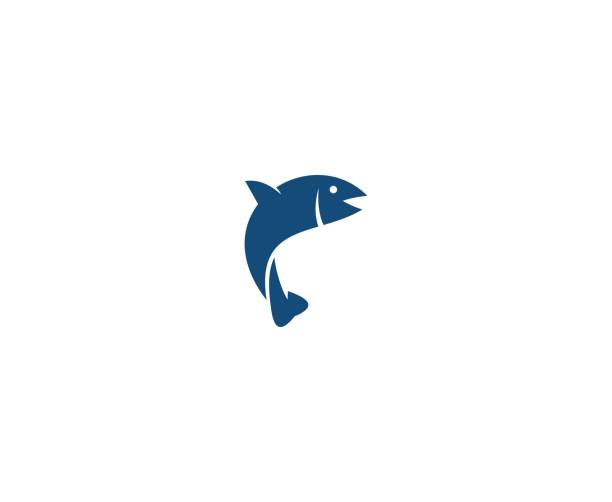 ilustraciones, imágenes clip art, dibujos animados e iconos de stock de icono de pescado - pez