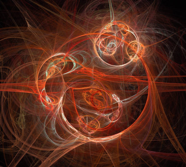 istock image of one Digital Fractal on Black Color 1078558240