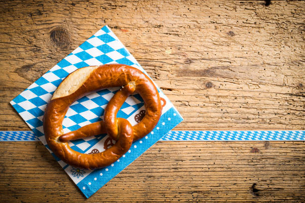 istock pretzel on napkin and wooden table 1078583752