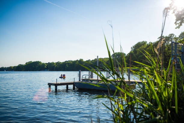 Berlin Tegel lake in summer