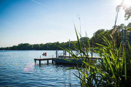 Berlin Tegel lake on a sunny summer day
