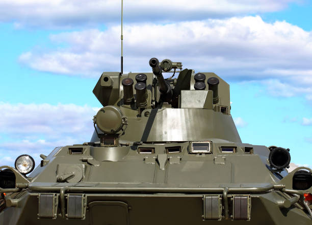 istock Automatic cannon and machine gun on the turret 1078586034