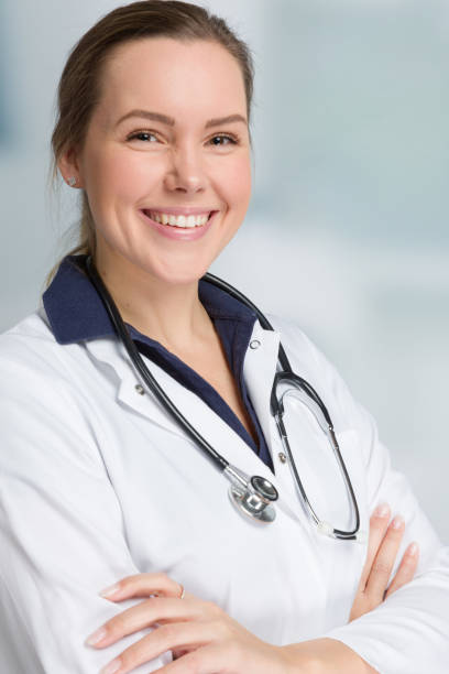 istock young female doctor with stethoscope 1078586812