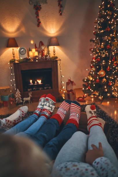 istock Cute Little Kids in Christmas Socks 1078589338