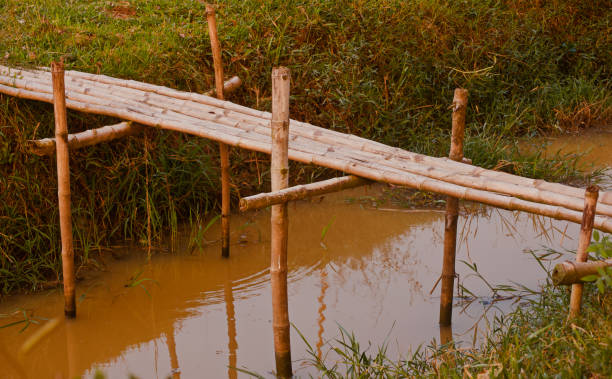 istock Bamboo made small bridge unique photo 1078594762