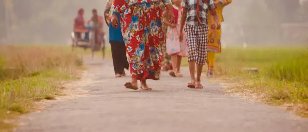 Photo of Women walking in the street unique photo