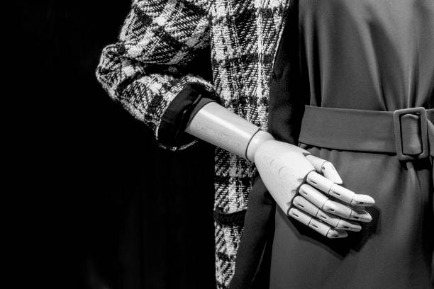 Female mannequin with hand prosthesis
