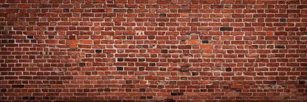 Photo of Panoramic brick wall with copy space