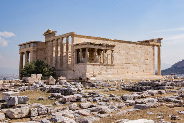 Erechtheion in the Acropolis, Athens, Greece Erechtheion in the Acropolis, Athens, Greece acropole stock pictures, royalty-free photos & images