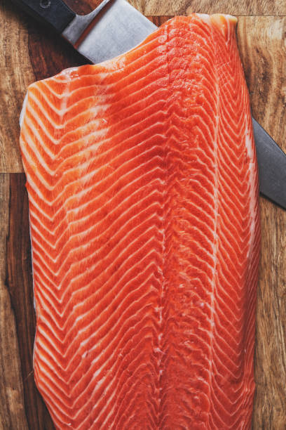 Salmon Fillet Salmon Fillet sockeye salmon filet stock pictures, royalty-free photos & images