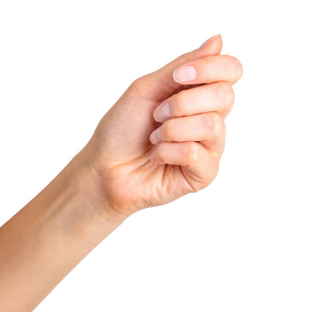 istock Woman hand holding something with two fingers 1078627348