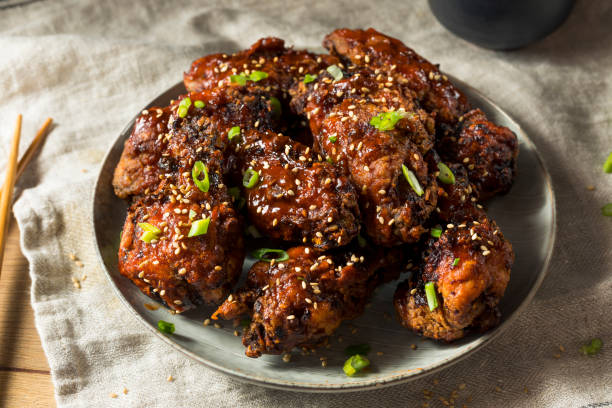 istock Homemade Spicy Korean Chicken Wings 1078654826