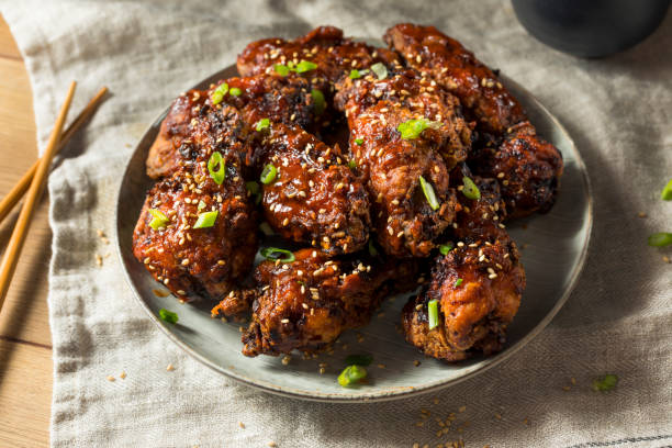 istock Homemade Spicy Korean Chicken Wings 1078659996