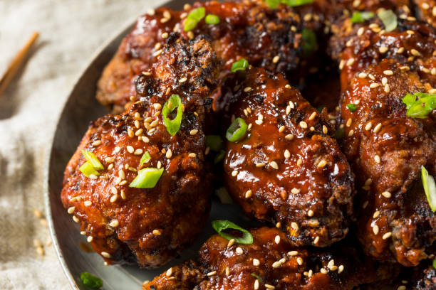istock Homemade Spicy Korean Chicken Wings 1078662418