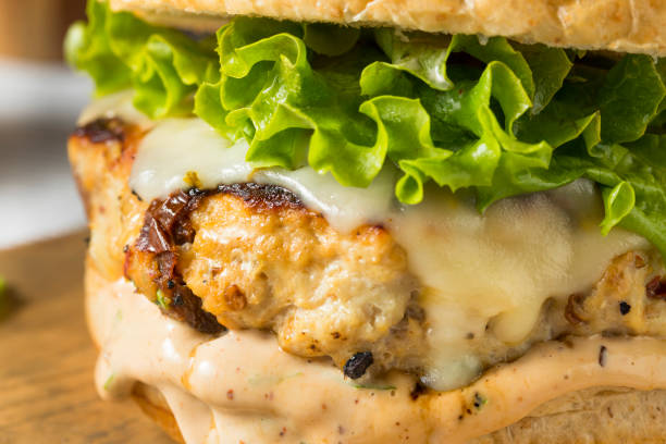 istock Spicy Homemade Chipotle Chicken Burger 1078664150