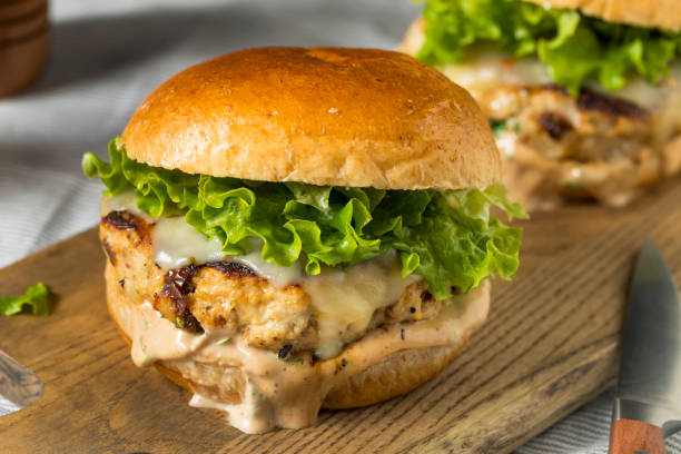 istock Spicy Homemade Chipotle Chicken Burger 1078669072