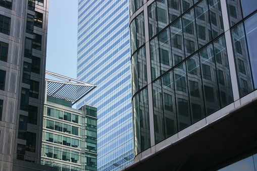 edificios de hermosa arquitectura del negocio. ciudad de los rascacielos. photo