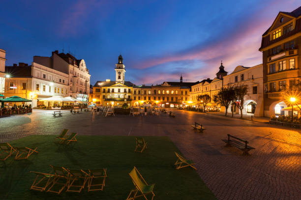 istock Main Square of Cieszyn at evening 1078692010