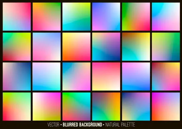 Vector illustration of Blurred abstract backgrounds set. Smooth template design for creative decor covers, banners and websites