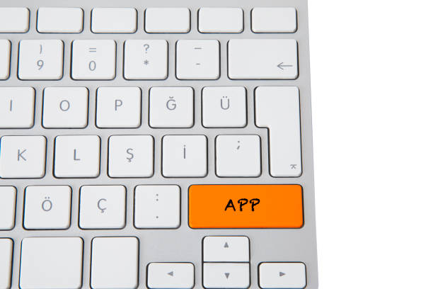 istock High angle view of 'App' key over computer keyboard 1078713858