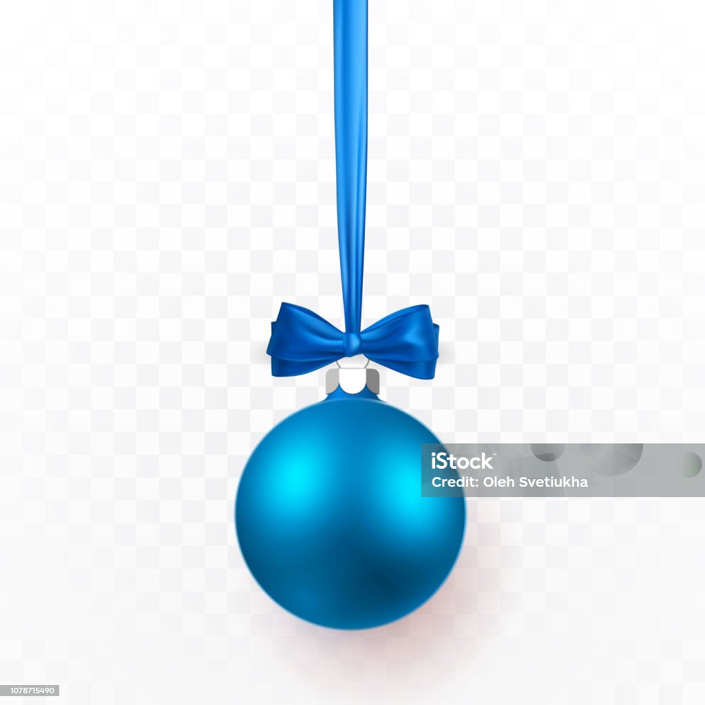 Vetores de Bola De Natal Azul Com Laço Azul Esfera De Vidro Xmas Em Fundo  Transparente Modelo De Decoração Do Feriado Ilustração Vetorial e mais  imagens de Bola de Árvore de Natal -