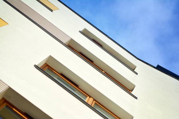 istock Modern apartment buildings on a sunny day with a blue sky 1078751114