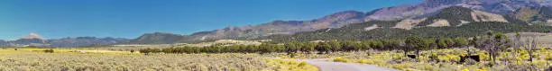 Utah Rocky Mountain Wasatch Panoramic Landscapes by Fishlake National Forest, along Interstate 15 I-15, through Holden, Fillmore, Beaver, Scipio and Parowan Utah, USA.