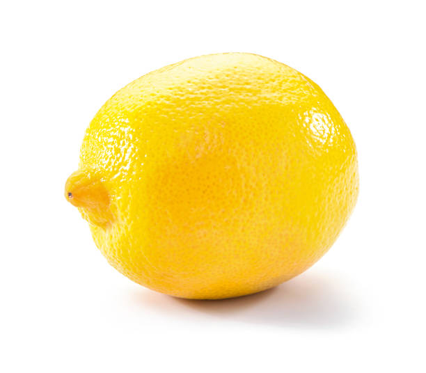 lemon close-up isolated on white background