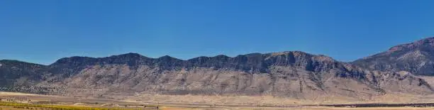 Utah Rocky Mountain Wasatch Panoramic Landscapes by Fishlake National Forest, along Interstate 15 I-15, through Holden, Fillmore, Beaver, Scipio and Parowan Utah, USA.