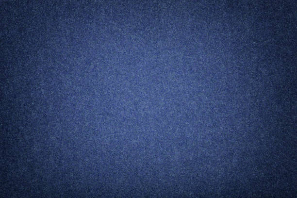 navy blue matt suede fabric closeup. velvet texture of felt. - felt blue textured textile imagens e fotografias de stock