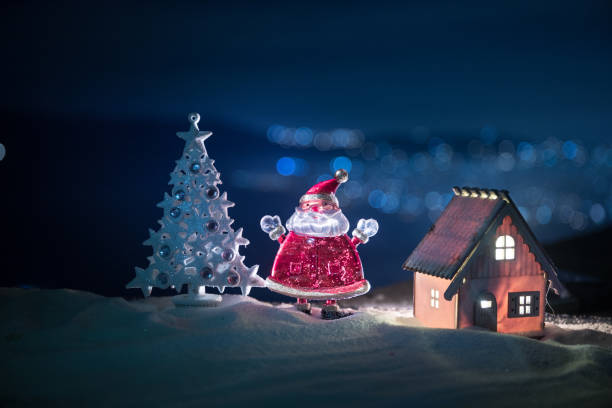 istock Christmas holiday blinking abstract background with decorated christmas tree 1078915982