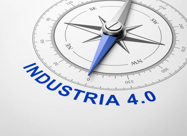 istock Compass on White Background, Modern Industry Technology Concept, Italian Language 1078934502