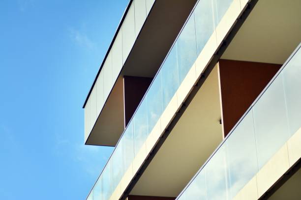 istock Modern apartment buildings on a sunny day with a blue sky 1078937528