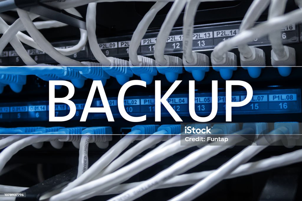 Backup Data Button Backup Button On Modern Server Room Background Data Loss Prevention ...