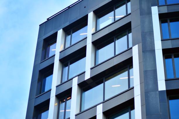 istock Facade fragment of a modern office building. 1078946822