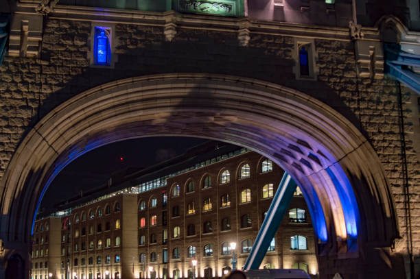 istock The arched gate of london bridge and view 1078947512