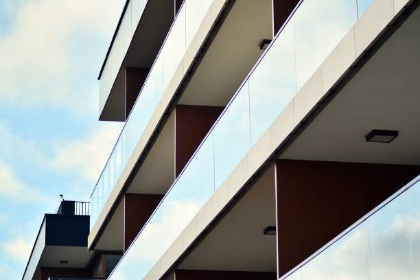 istock Modern apartment buildings on a sunny day with a blue sky 1078951364