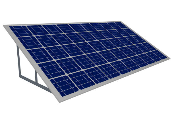 istock Solar panel isolated on white background - industrial illustration, 3D illustration 1078964494