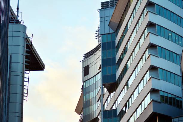 istock Facade fragment of a modern office building. 1078978280