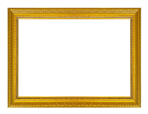 istock Golden wooden frame 1078982100