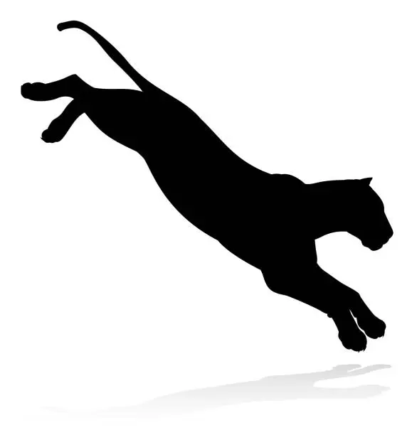 Vector illustration of Silhouette Lion