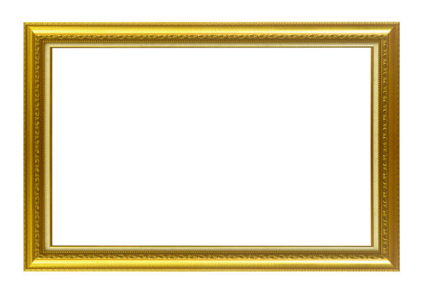istock Golden wooden frame 1078983452