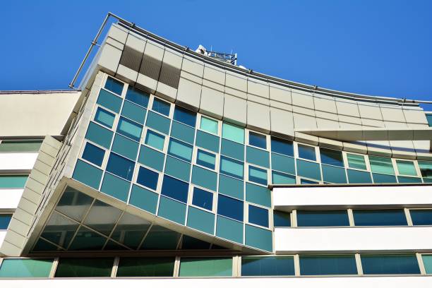 istock Facade fragment of a modern office building. 1078986826