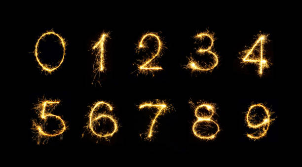 istock Beautiful set of Fireworks numbers 1078987066
