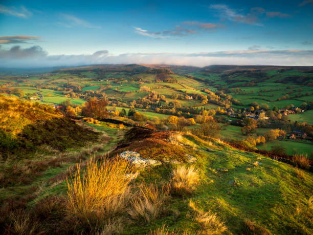 istock First light of a new day over Rosedale in Autumn. 1078993676