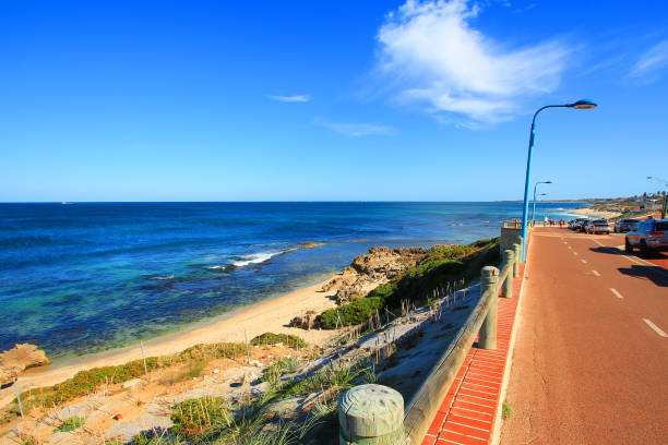 Perth coastline in the north stock photo