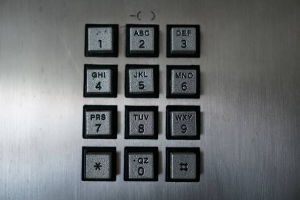 istock Partial close-up of a public telephone. 1078997638