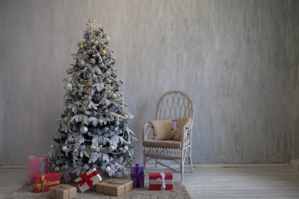 istock Christmas tree new year gifts holiday card tree interiors 1078998480