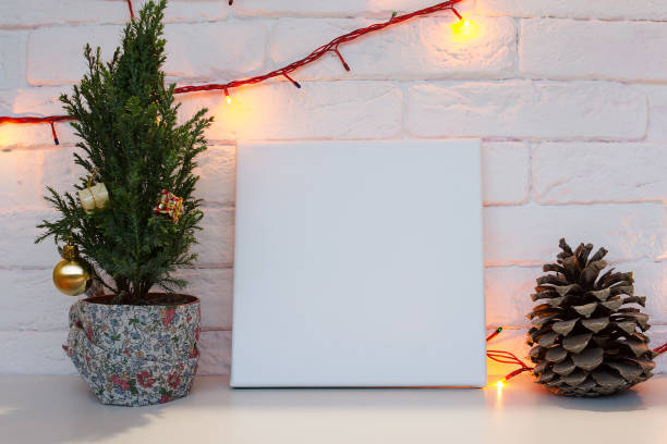 istock Blank canvas for text or photo. Christmas decoration. 1079012584