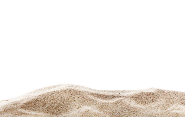 istock Pile of sand, isolated on white background. 1079013200